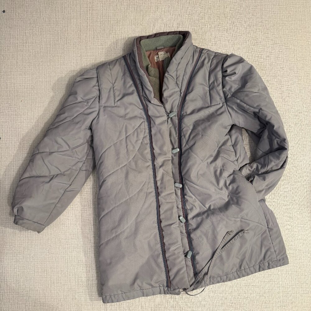 Vintage Women's Dawn Coat, Purple and Gray, Size 13/14, AS IS